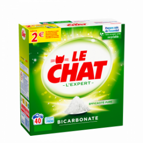 Le Chat Expert Bicarbonate - Lessive Liquide Linge 40 Lavages Savon Liquide  2L MRM00229 - Sodishop