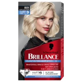 Schwarzkopf - Brillance - Coloration Cheveux Permanente Intense - Blond Clair Polaire 801