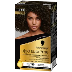 SCHWARZKOPF-COLORATION PERMANENTE-OLEO SUPREME 4-50 Châtain