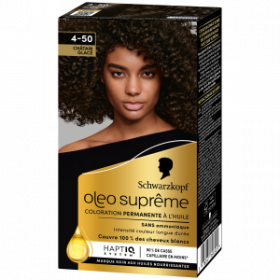 SCHWARZKOPF-COLORATION PERMANENTE-OLEO SUPREME 4-50 Châtain