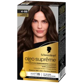 SCHWARZKOPF-COLORATION PERMANENTE-OLEO SUPREME 4-86 Châtain Profond