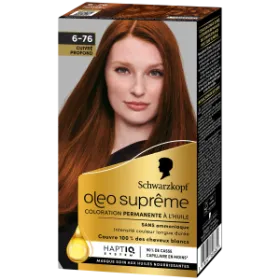 SCHWARZKOPF-COLORATION PERMANENTE-OLEO SUPREME 6-76 Cuivré Profond