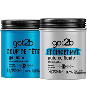 GOT2B – COIFFÉ DÉCOIFFÉ – GEL ET PÂTE COIFFANTE – 100 ML