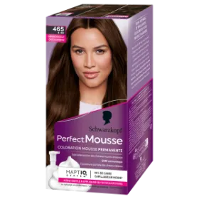 SCHWARZKOPF – COLORATION PERMANENTE – MOUSSE SANS AMMONIAQUE- PERFECT MOUSSE - CHATAIN CHOCOLAT 465