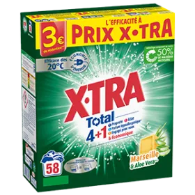 X•TRA Total Marseille & Aloe Vera Poudre - 58 lavages