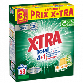 X•TRA Total Marseille & Aloe Vera Poudre - 58 lavages