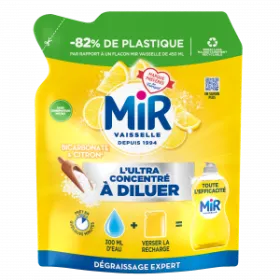 Mir Vaisselle L’Ultra Concentré à Diluer Bicarbonate & Citron – 150 ml