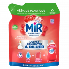 Mir Vaisselle L’Ultra Concentré à Diluer Vinaigre & Framboise – 150 ml