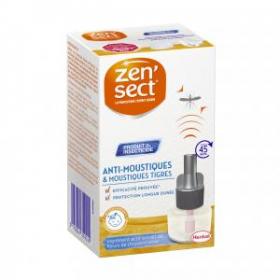 ZEN'SECT Recharge Electrique Moustiques et Moustiques tigres 45 nuits 0% insecticide