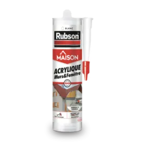 RUBSON Mastic Maison Acrylique Murs & Fenêtres Blanc Cartouche, 280ml