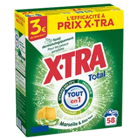 X•TRA Total Marseille & Aloe Vera Poudre - 58 lavages