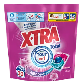 X•TRA Total Déo Fraîcheur+ Fleuri - x30 doses
