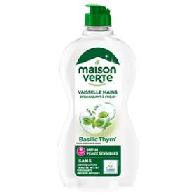 Maison Verte Liquide Vaisselle Basilic Thym 