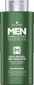 Schwarzkopf Men - Shampooing Sébo Régulateur Fresh Menthol Flacon de 250 ml