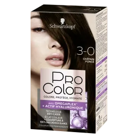 Schwarzkopf - Pro Color - Coloration Permanente Cheveux - Anti-Casse - Châtain Foncé 3.0