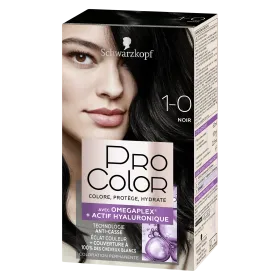 Schwarzkopf - Pro Color - Coloration Permanente Cheveux - Anti-Casse - Noir 1.0