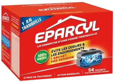 EPARCYL - Entretien fosses septiques - Activateur Biologique - Sachets boîte 54 doses